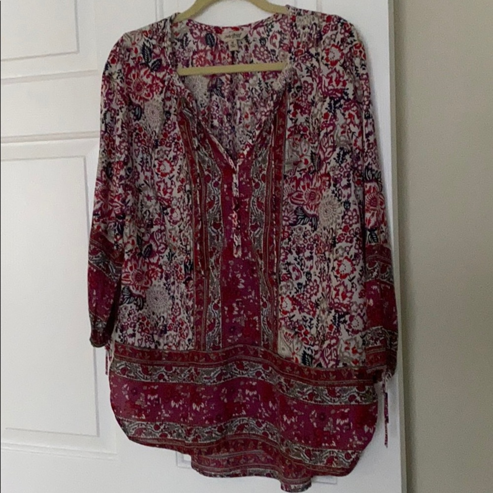 LUCKY BRAND women’s bohemian style blouse